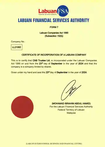 Certificate LL21052